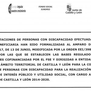 Contratación temporal personas con discapacidad